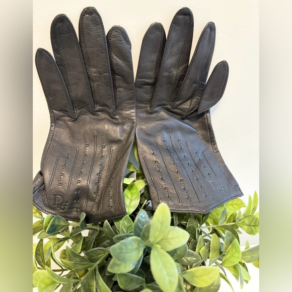 Dior Accessories - Dior Leather Gloves Timeless Style  EUC